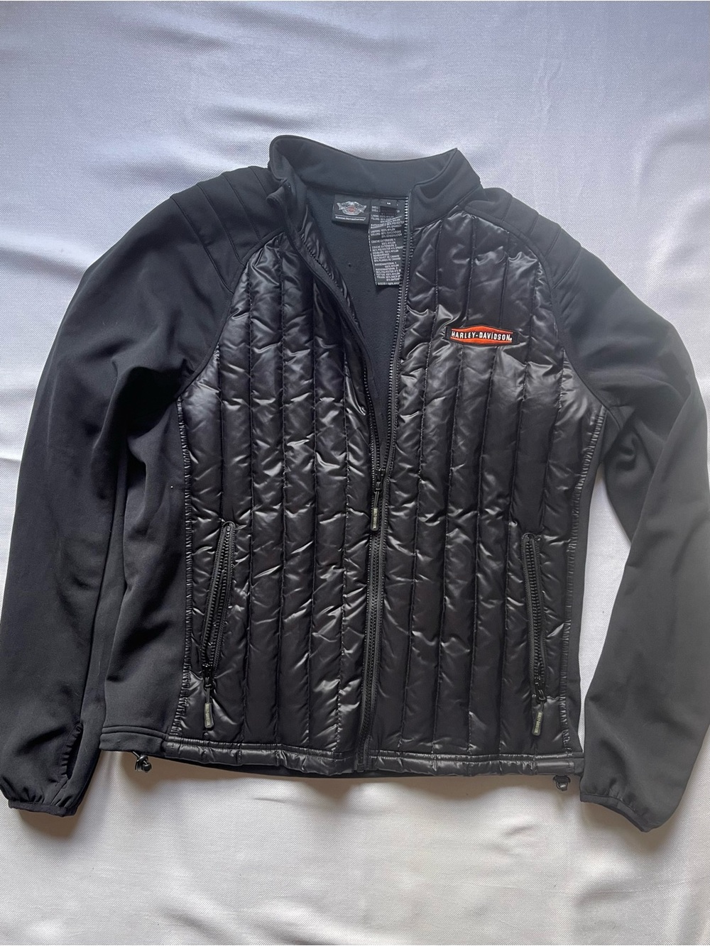 Harley-Davidson Genuine MotorClothes Black Quilted Down Jacket Size M